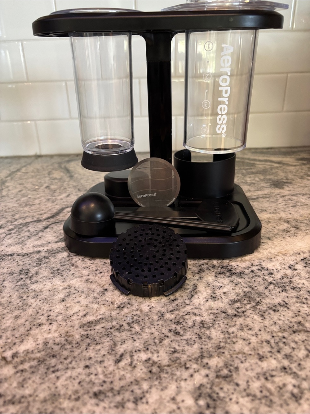 Aeropress with stand and SS filter